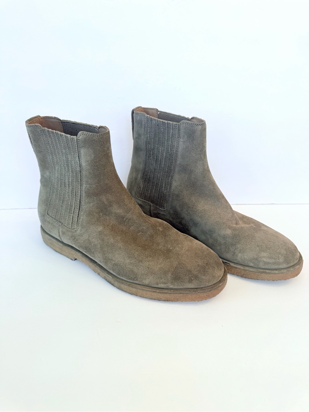 Vince Carmine sport suede Chelsea boots in taupe, size 10 - Picture 3 of 7